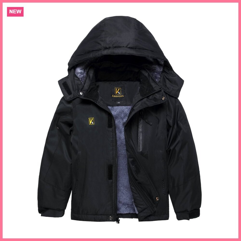 Waterproof Ski Jacket Winter Warm Thick Snow Coat Windproof Fleece Hooded